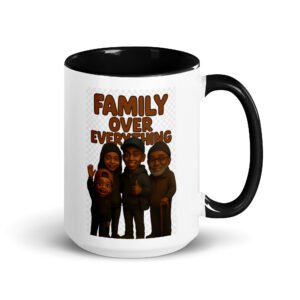Family Over Everything Mug with Color Inside